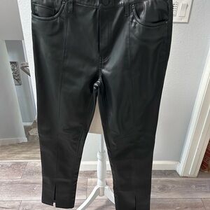 Hudson Black Faux Leather Pants